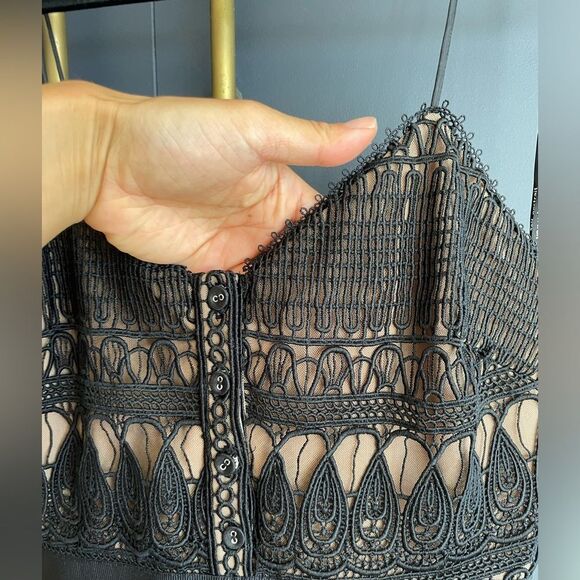 NWT Self Portrait Black Teardrop Guipure Lace Maxi Dress Sz 6 (Runs small!) - Picture 6 of 16